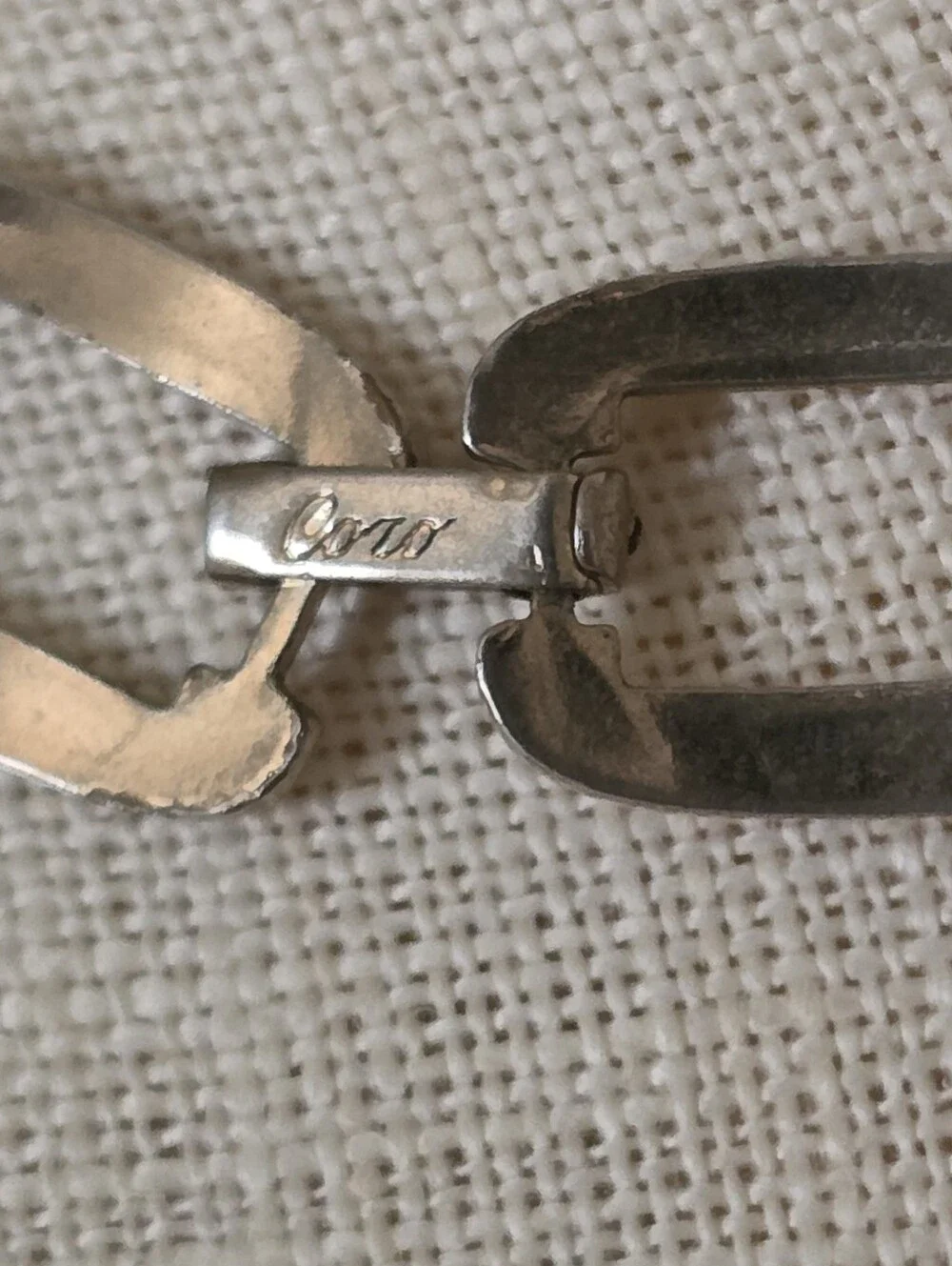 Vintage Coro Choker Necklace Silver Tone Modernist Statement Chunky Links
